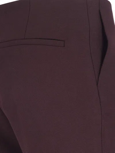 Chloé Chloe Black Stretch Wool Pant In Brown
