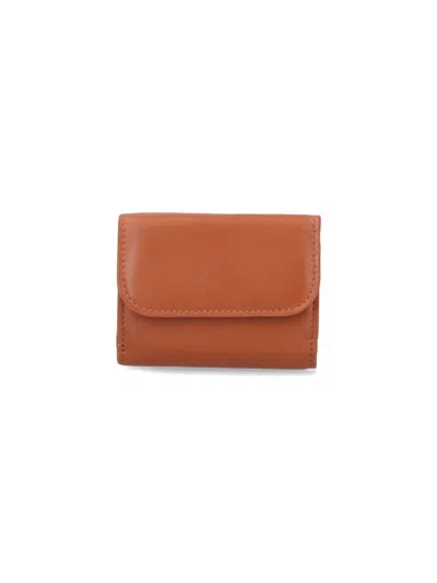 Chloé Sense Mini Tri-fold Wallet In Tan Soft Leather In Brown