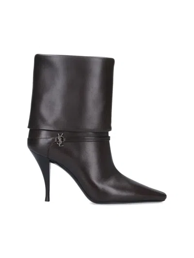 Shop Saint Laurent Boots In Brown