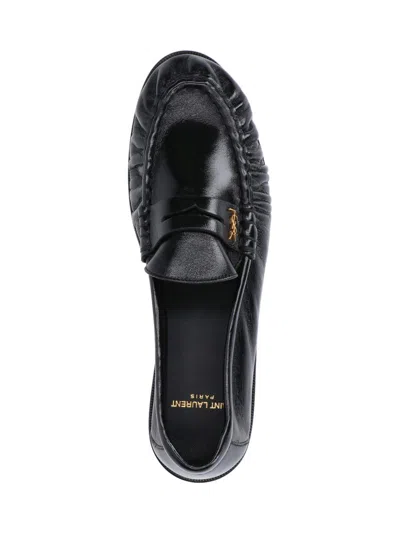 Shop Saint Laurent Flat Shoes In Black