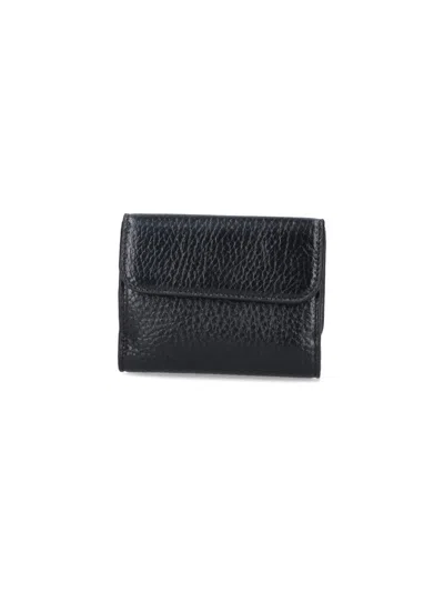 Chloé Logo Embossed Cardholder Wallets In Black
