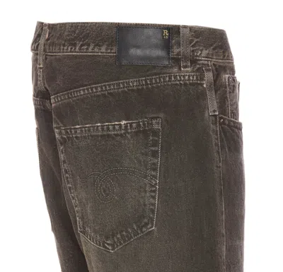 R13 Mud Grey Jeans In Grey