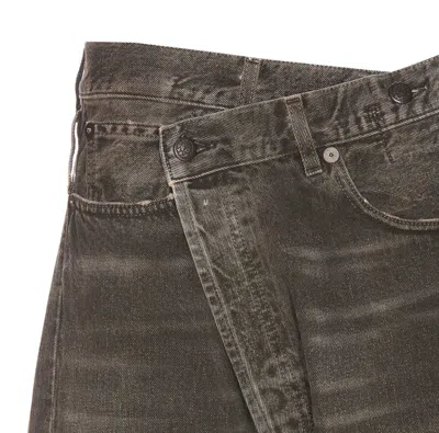 R13 Mud Grey Jeans In Grey
