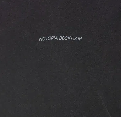 Victoria Beckham Organic Cotton Half Sleeve T-shirt In Black