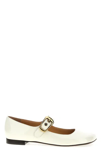 Chloé Polly Patent Ballerina Flat In White