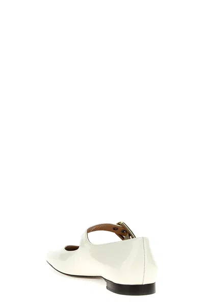 Chloé Polly Patent Ballerina Flat In White