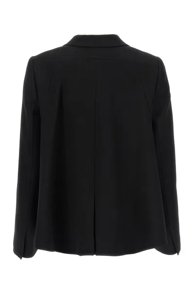 Fendi Black Wool Blend Blazer In Black
