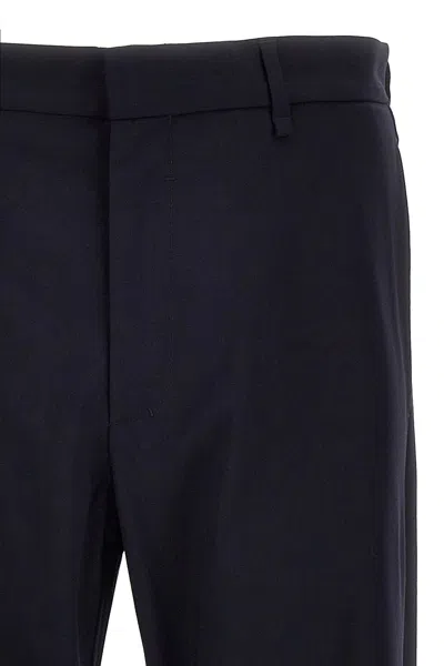 Givenchy Streamlined Wool Blend Trousers In Blue
