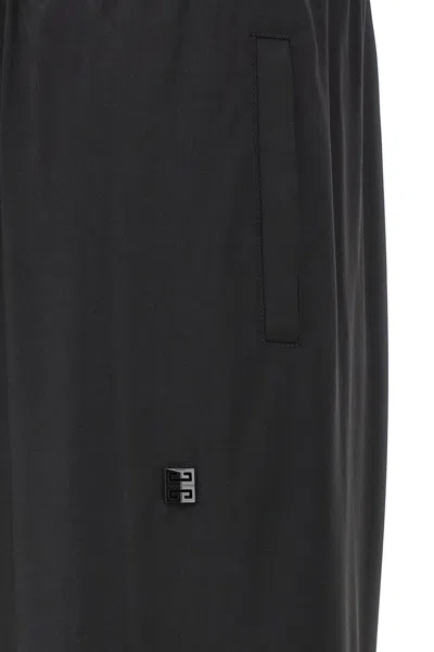 Givenchy Logo Elastic Waistband Pants With Pockets In Black