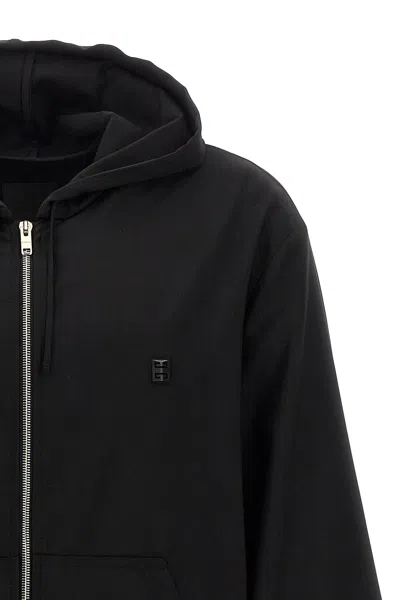 Givenchy Wool Hoodie Sweatshirt Black In Black