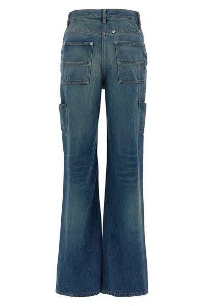 Givenchy Wide Leg Jeans Blue In Blue