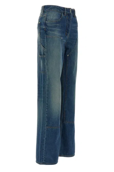 Givenchy Wide Leg Jeans Blue In Blue