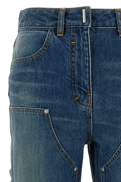 Givenchy Wide Leg Jeans Blue In Blue
