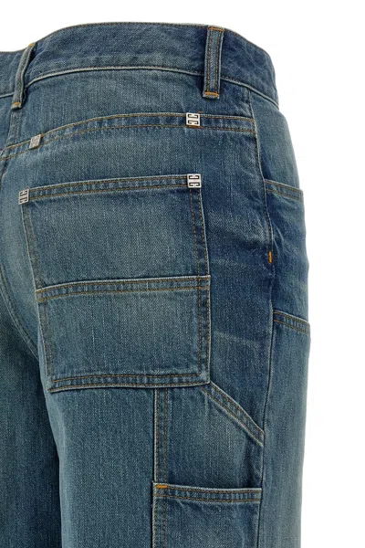 Givenchy Wide Leg Jeans Blue In Blue