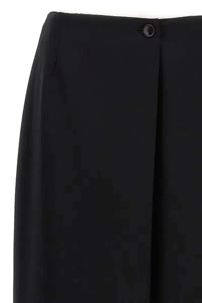 Givenchy Wool And Mohair Long Skirt In Black