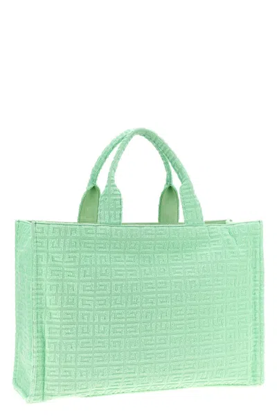 Givenchy Women Plage Capsule 'g-tote' Midi Shopping Bag In Green