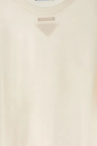 Prada Women Logo T-shirt In White