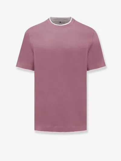 Shop Brunello Cucinelli T-shirt In Purple