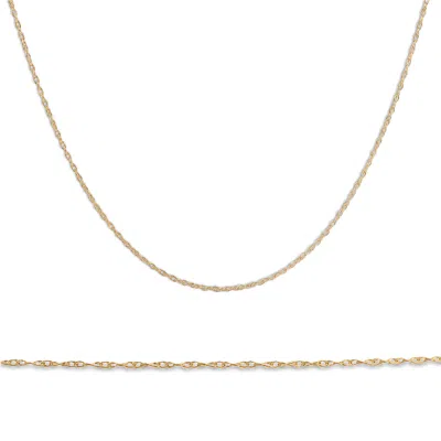 Pompeii3 Solid 10k Yellow Gold 18" Dainty Chain With Spring Ring In Multi