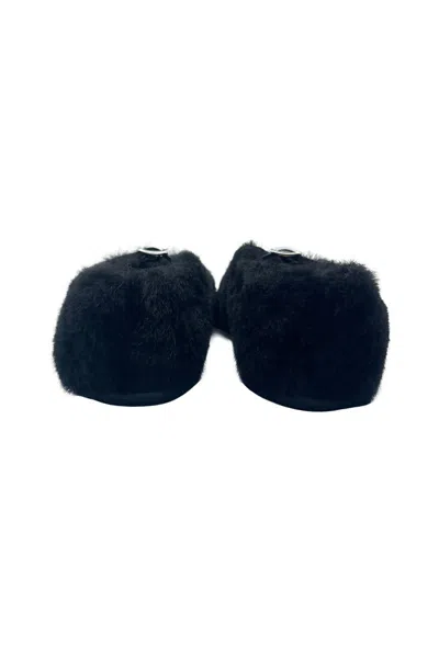 Proenza Schouler Tee Mary Jane Fur Ballerina In Black