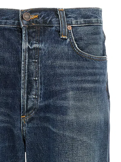 Agolde Blue Washed Jeans In Regenerated Denim