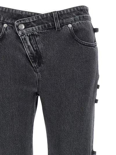 Alexander Mcqueen Mcqueen Wrapped Asymmetric Waist Jeans