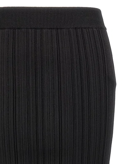 Balmain Pleated Midi Skirt Skirts Black