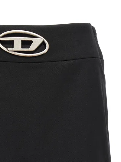 Diesel Black Stretch Twill O-dixy Miniskirt