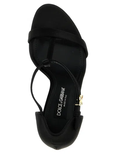Dolce & Gabbana Woman Sandals Black Size 7.5 Textile Fibers In Black
