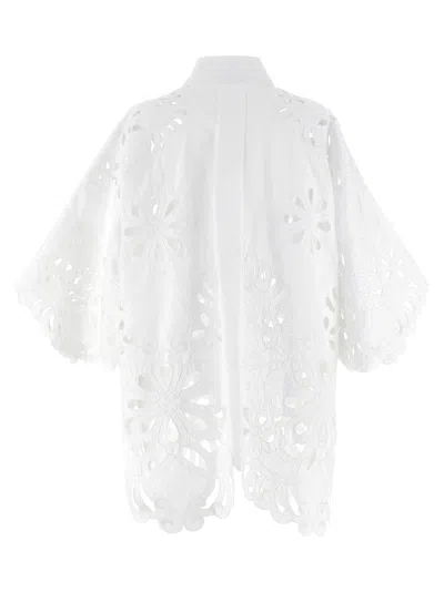 Dolce & Gabbana Cut-out Embroidery Shirt With Scalloped Hem