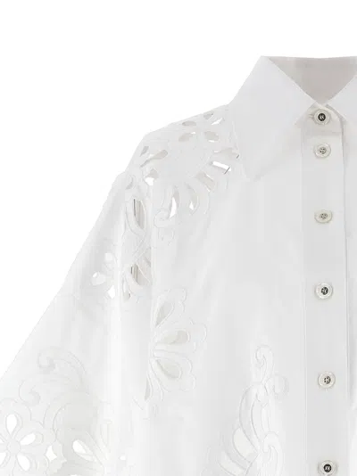 Dolce & Gabbana Cut-out Embroidery Shirt With Scalloped Hem