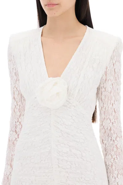 Shop Rotate Birger Christensen Rotate Lace Mini Dress With Removable Flower Detail