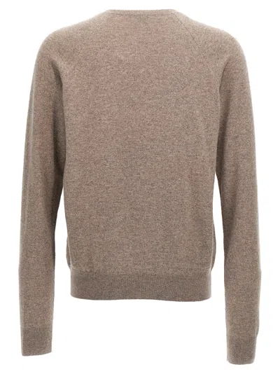 Saint Laurent Cassandre Cashmere Sweater Men In Neutral