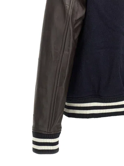 Wales Bonner Prince Varsity Jacket In Blue/brown