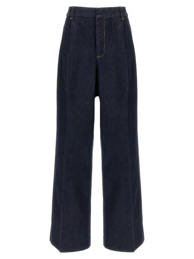 Zimmermann Illustration Pleated Wide Leg Jeans