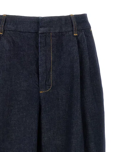Zimmermann Illustration Pleated Wide Leg Jeans