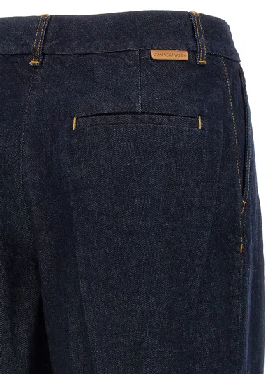 Zimmermann Illustration Pleated Wide Leg Jeans