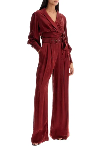 Shop Zimmermann Silk Satin Palazzo Pants In Nine