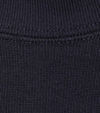 Shop Marni Asymmetrical Cotton Sweatshirt In Blue