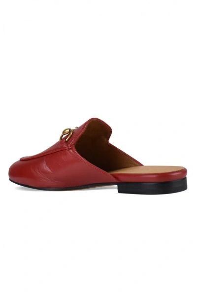 Shop Gucci Women Princetown Slippers In Red