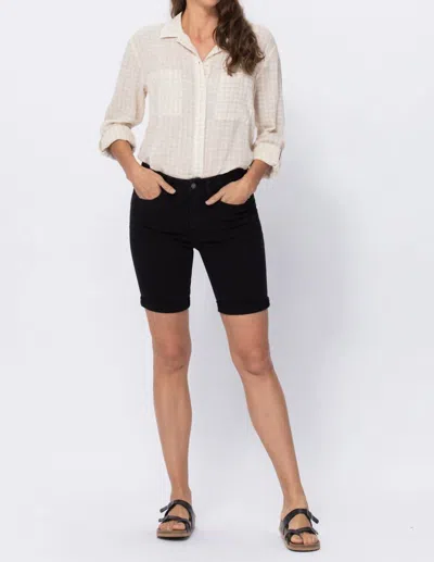 Judy Blue Bermuda Shorts In Black Denim In Black