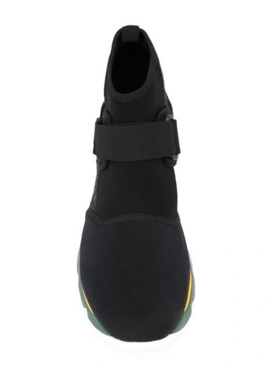 Shop Marni Neoprene Velcro Strap Hi-top Sneakers