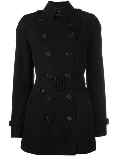 Shop Burberry The Sandringham- Short Trench Coat In Black