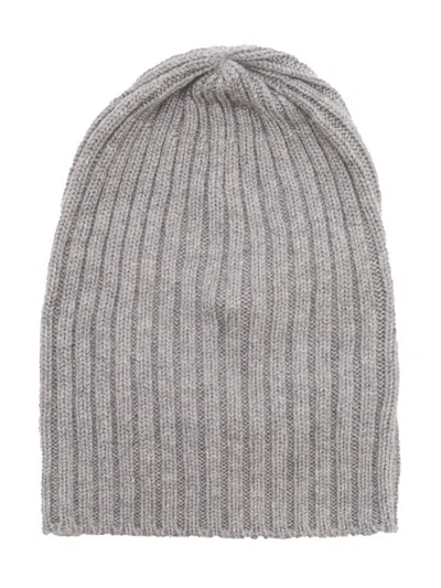 Fedeli Beanie Knitted Man In Gray