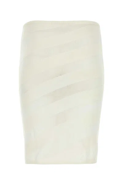 Gimaguas Skirt Viscose Blend Elastic Waistband In White
