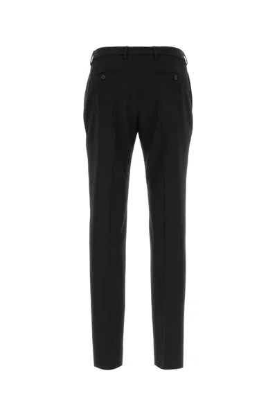 Saint Laurent High-rise Straight Pants In Black