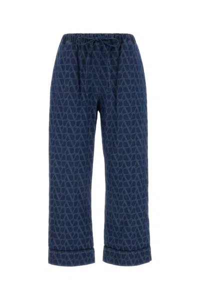 Shop Valentino Garavani Pants In Blue