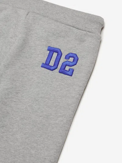 Dsquared2 Logo-embroidered Cotton Track Pants In Grey
