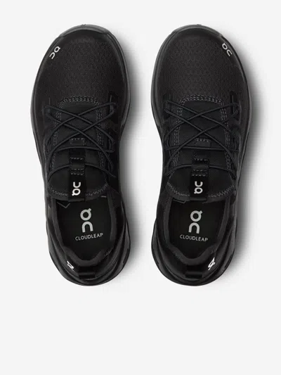 On Running Kids Cloudleap Trainers In Black