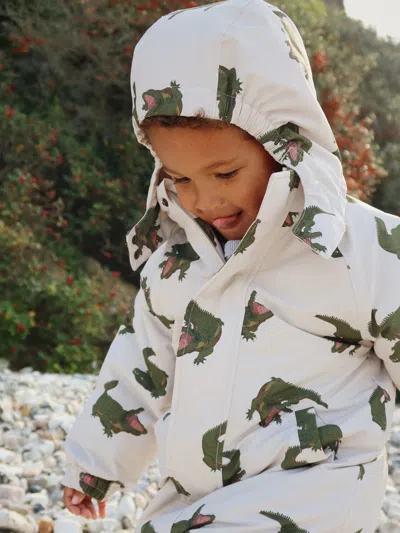 Konges Slojd Konges Sløjd Kids Crocodile Nohr Snowsuit In Ivory